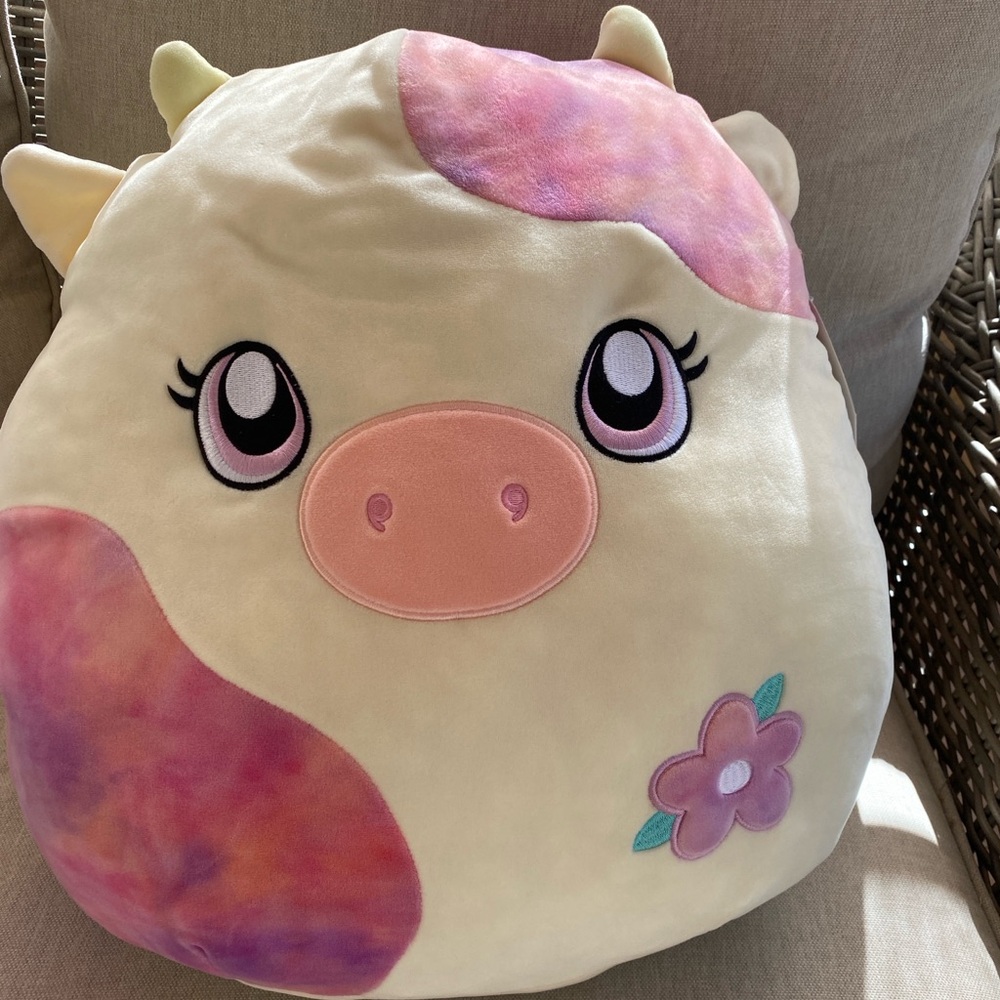 NEW with tags
Squishmallow Kalina the Cow 16”  Stuffed Animal Plush .